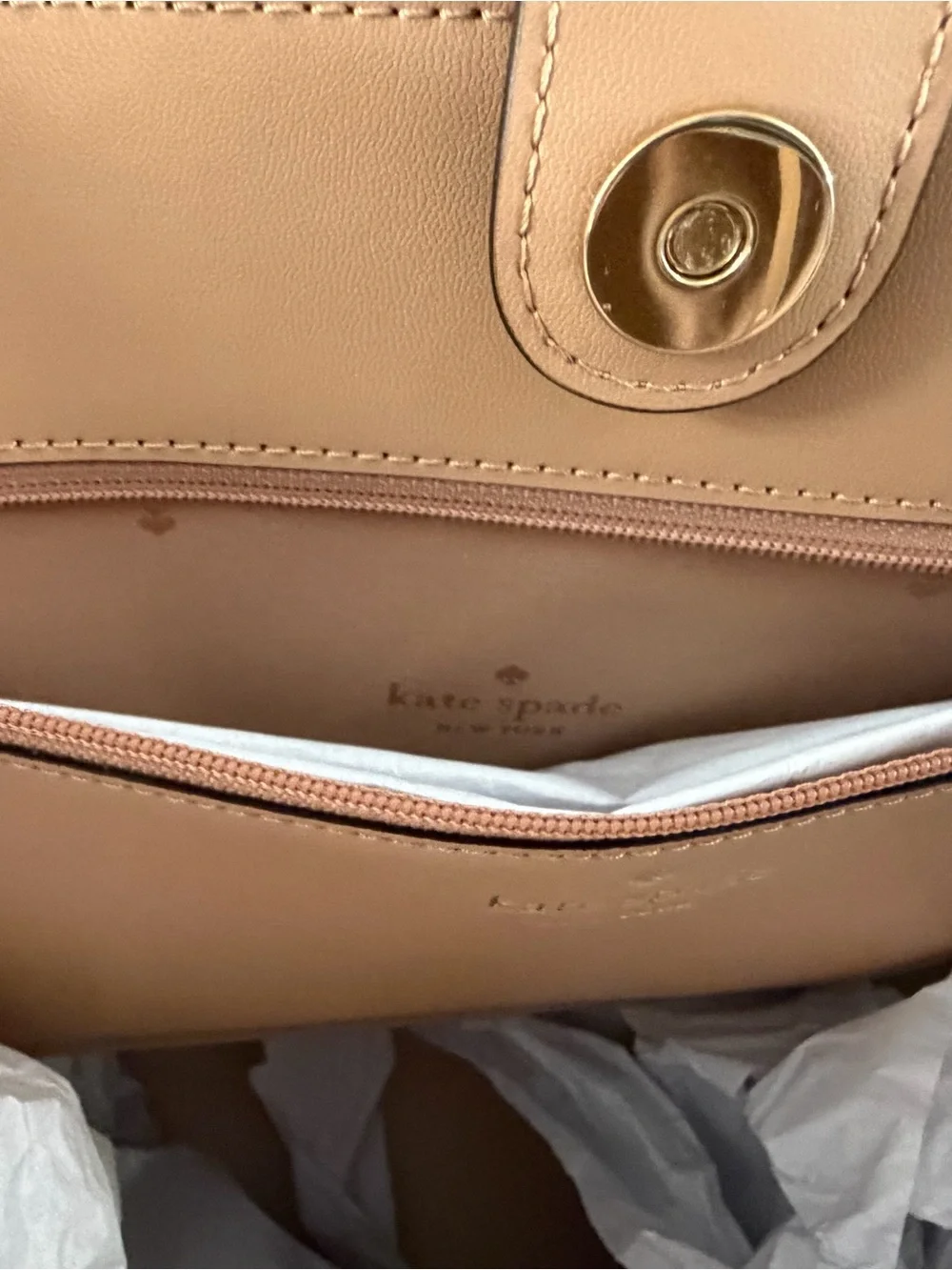 kate spade structured tan